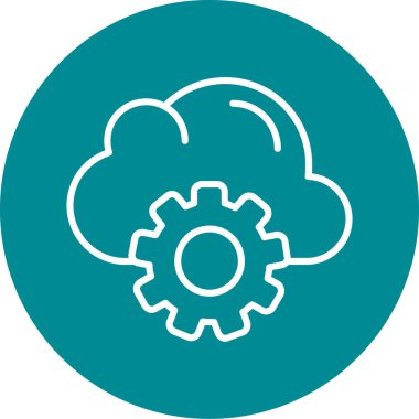 Bulut Ayarları Modern simge, vektör illüstrasyonu