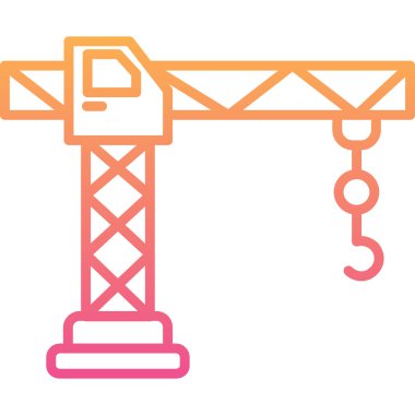 vinç simgesi vektör illüstrasyonu