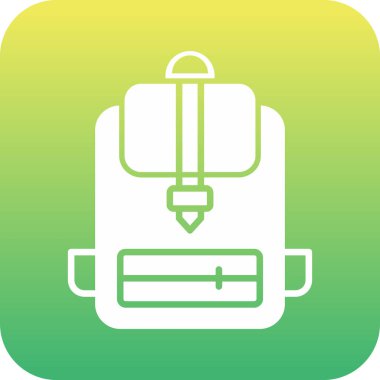 Sırt çantası simge vektör çizim