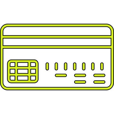 Kredi kartı ikonu vektör illüstrasyonu