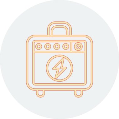 Vektör illüstrasyonu, seyahat çantası basit simgesi