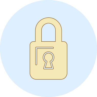 Modern b 'nin vektör illüstrasyonu kilit simgesinden yoksun