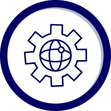 Teçhizat Web simgesi basit illüstrasyon