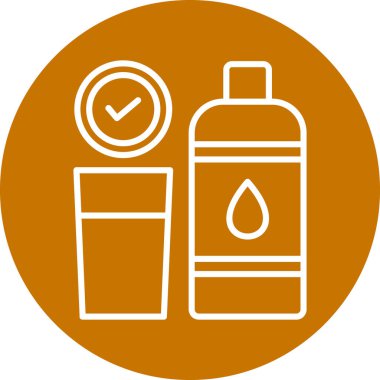 Bir şişe suyun vektör çizimi