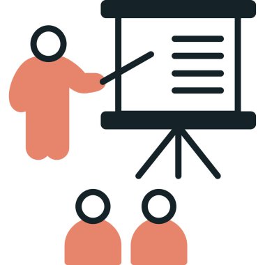 Sunum. Web simgesi basit illüstrasyon