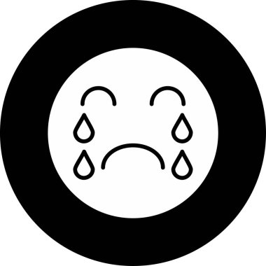 Üzücü. Web simgesi basit illüstrasyon