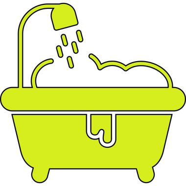 Banyo kovası ikonu - ana hatlarıyla doldurulmuş -