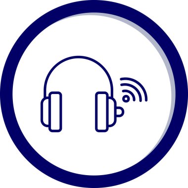 Kulaklık. Web simgesi basit illüstrasyon