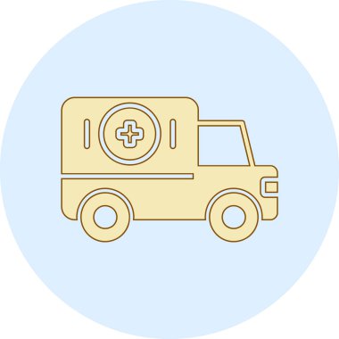 Ambulans. Web simgesi basit tasarım