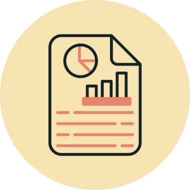 Grafikli bir belgenin vektör illüstrasyonu