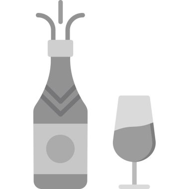 Şişe şarap bardağı simgesi.