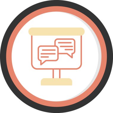 Sohbet balonu simgesinin vektör çizim