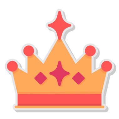 Taç simgesi, vektör illüstrasyonu