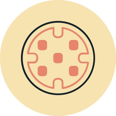 Pizza ikonu vektör illüstrasyonu