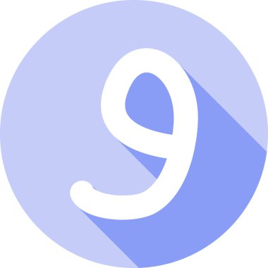 8 numaralı simge, beyaz arkaplanda vektör illüstrasyon tasarımı