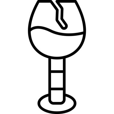 Kokteyl ikonu vektör illüstrasyonu