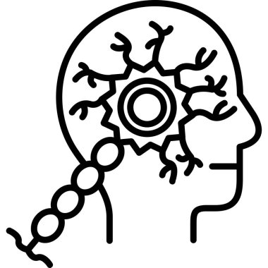 İnsan beyninin ana hatlarıyla simgesi