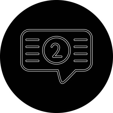 Sohbet simgesinin vektör illüstrasyonu