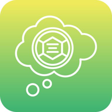 Benzersiz bulut hesaplama çizgisi vektör simgesi