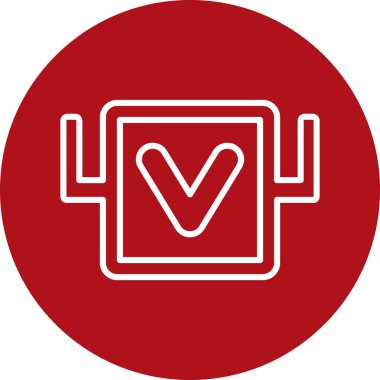 Bir işaretleme simgesinin vektör illüstrasyonu