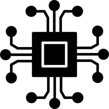 Devre kartı simgesi. vektör illüstrasyonu