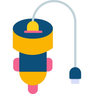 Kablo. Web simgesi basit illüstrasyon