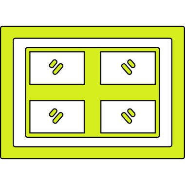 Beyaz arkaplanda bayrak simgesi izole edildi. vektör illüstrasyonu