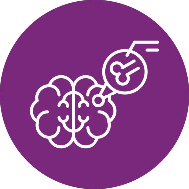 Beyin vektör simgesi modern basit tasarım