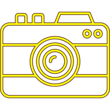 Kamera. Web simgesi basit illüstrasyon