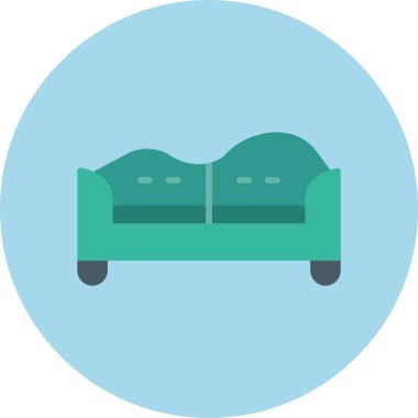 Kanepe. Web simgesi basit illüstrasyon