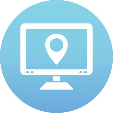 GPS konum simgesi. vektör illüstrasyonu