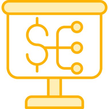 Dolar. Web simgesi basit illüstrasyon