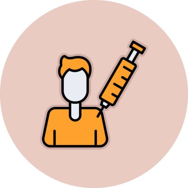 Şırıngalı insanların vektör çizimi