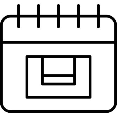 takvim tarihi anımsatıcı simgesi ana hat biçiminde