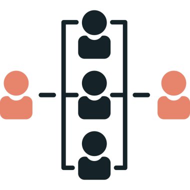 İş insanları simgesinin vektör illüstrasyonu