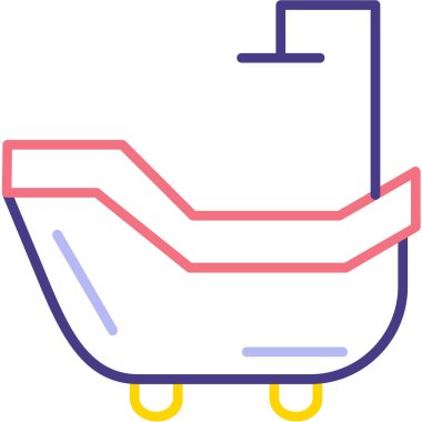 El arabası. Web simgesi basit illüstrasyon