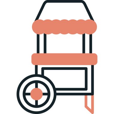 Yemek. Web simgesi basit illüstrasyon