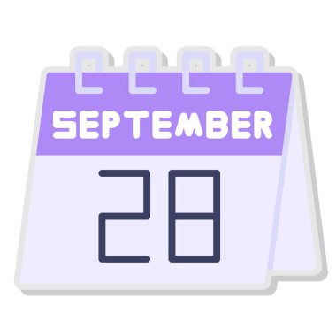 Takvim simgesi tasarımı, vektör illüstrasyonu