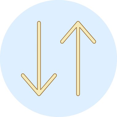 ok ve daire simgesinin vektör illüstrasyonu