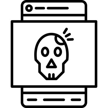 Kurukafa simgesi vektör illüstrasyonu