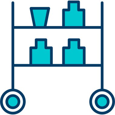 Yemek arabası. Web simgesi