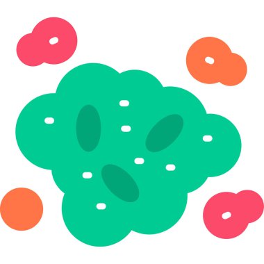 Beyaz arka planda izole edilmiş şirin çizgi film bulut simgesi. düz biçim