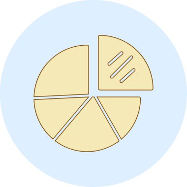 Pasta grafiği vektör illüstrasyonu