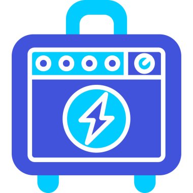 elektrik pil vektör simgesi - taslak biçimi