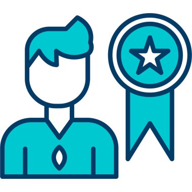 En iyi rozet. Web simgesi basit tasarım