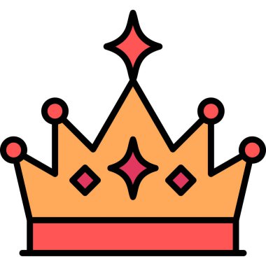 Taç. Web simgesi basit illüstrasyon