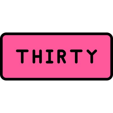 Beyaz arka planda 32 ve düğme. vektör illüstrasyonu