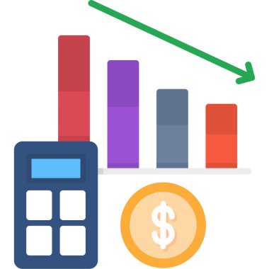 finansal büyüme grafik simgesi, vektör illüstrasyon tasarımı.