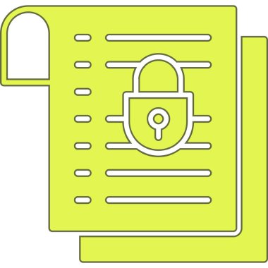 Bir belge simgesinin vektör illüstrasyonu