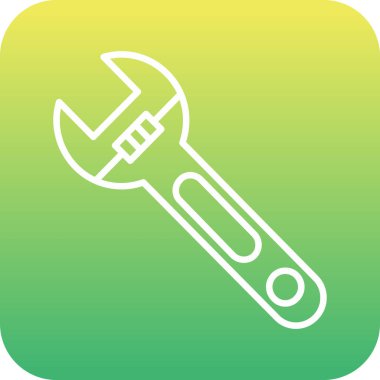 İngiliz anahtarı simgesinin vektör illüstrasyonu